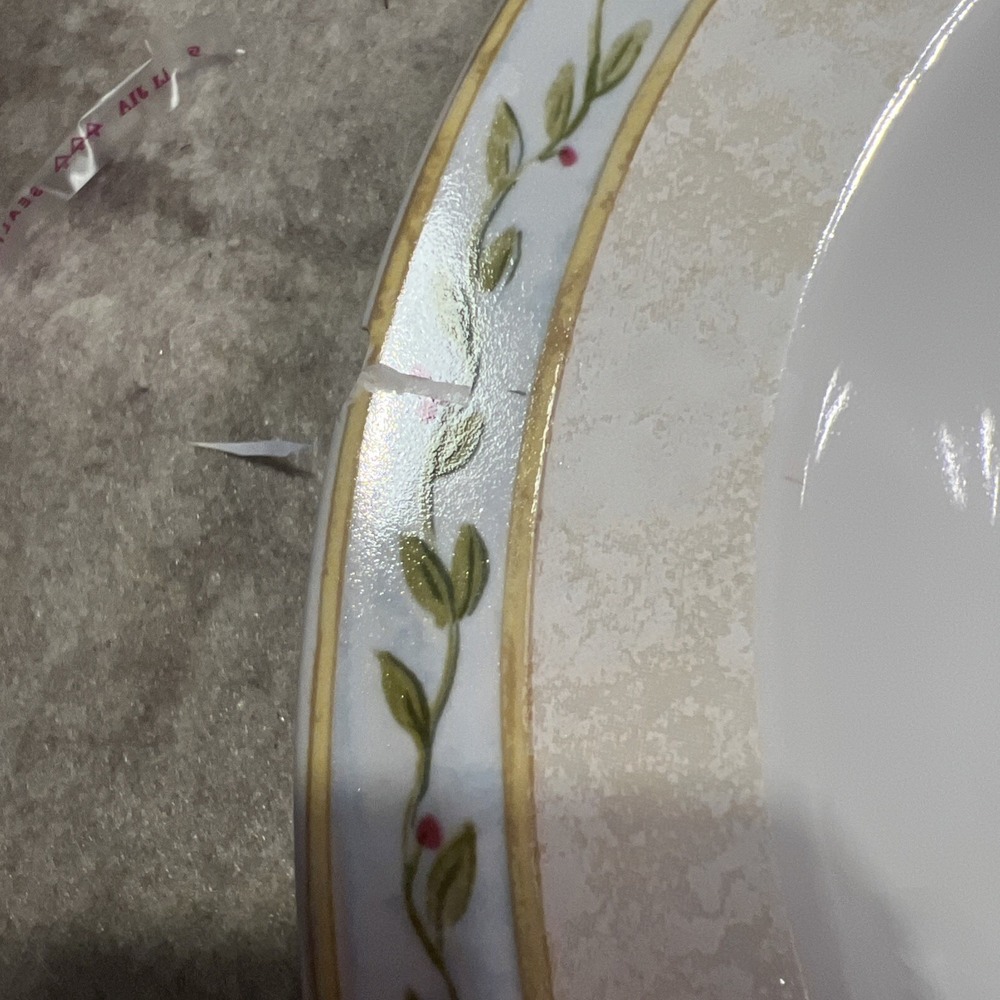 American Atelier Floral Daze 5024 9" Rimmed Soup Bowl Butterfly, 8 Available - Picture 6 of 8